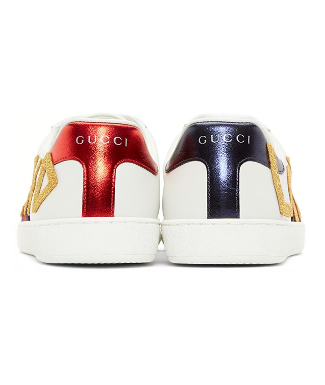 GUCCI Белые низкие кроссовки / кеды, фото 6