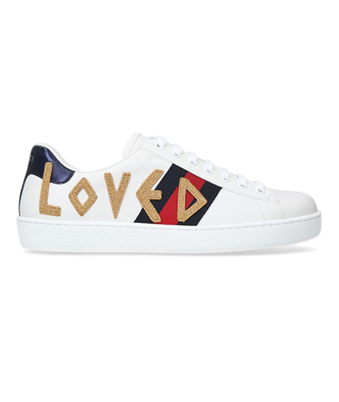 GUCCI Белые низкие кроссовки / кеды, фото 1