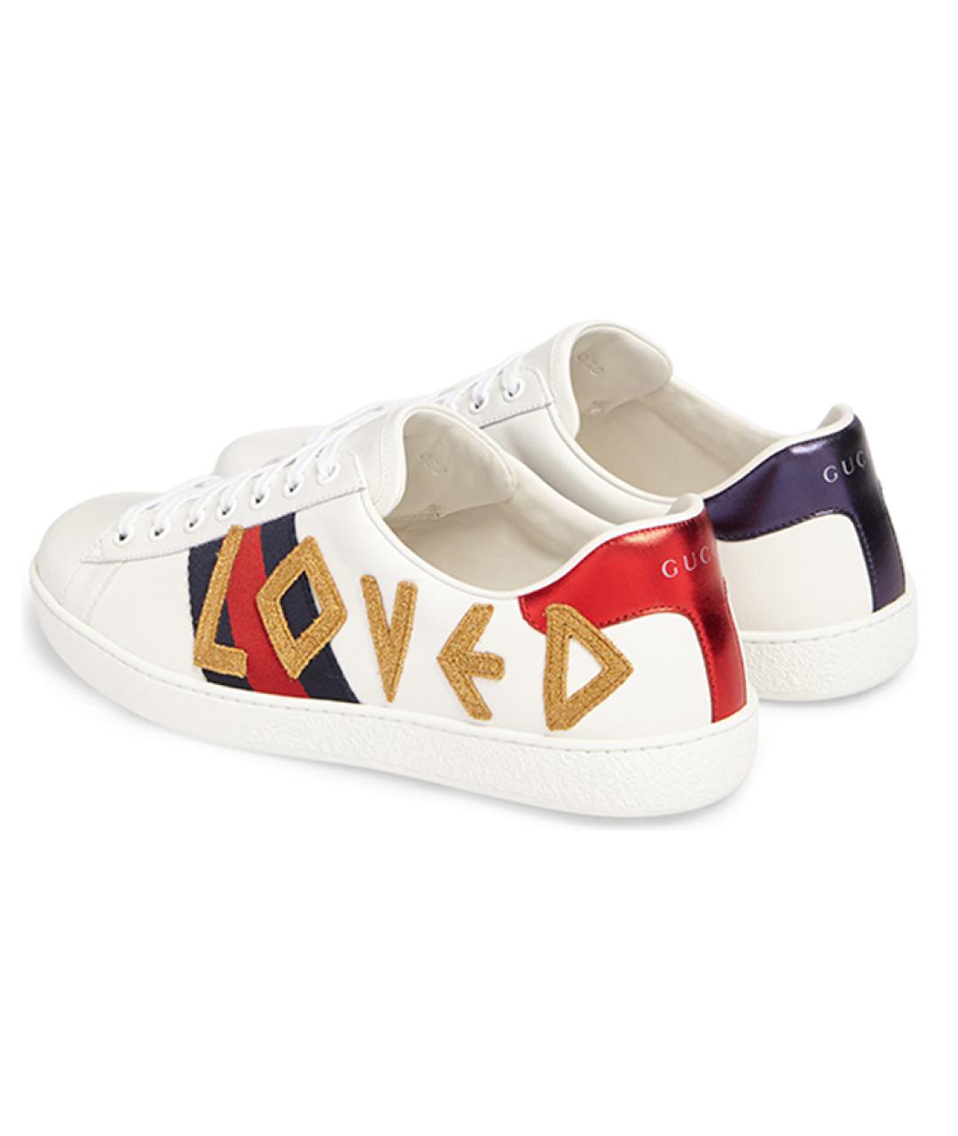 GUCCI Белые низкие кроссовки / кеды, фото 4