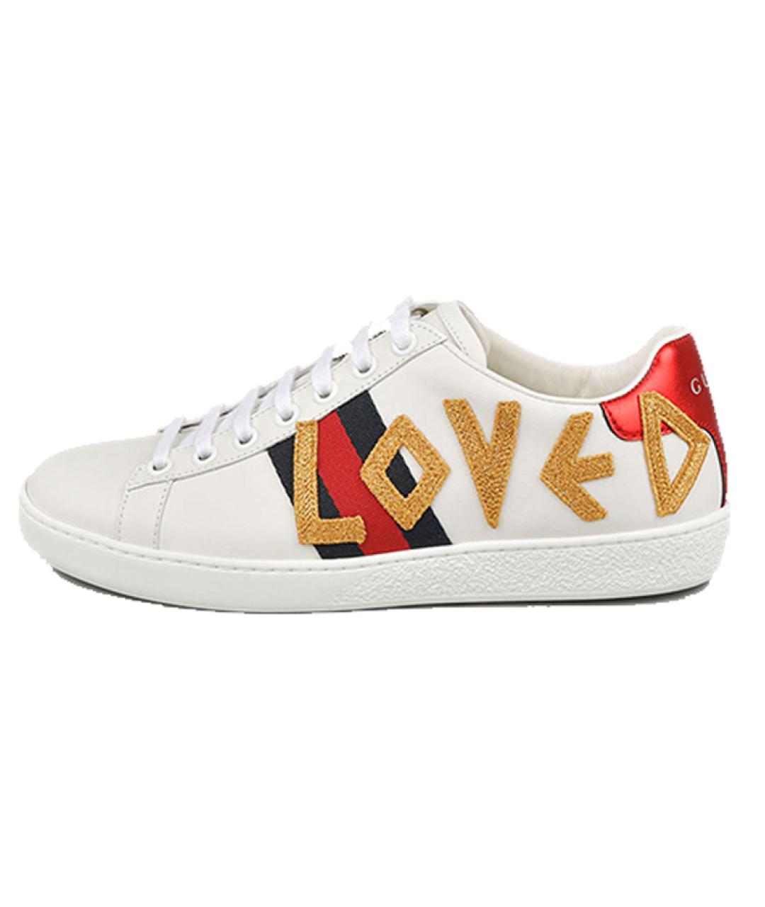 GUCCI Белые низкие кроссовки / кеды, фото 2
