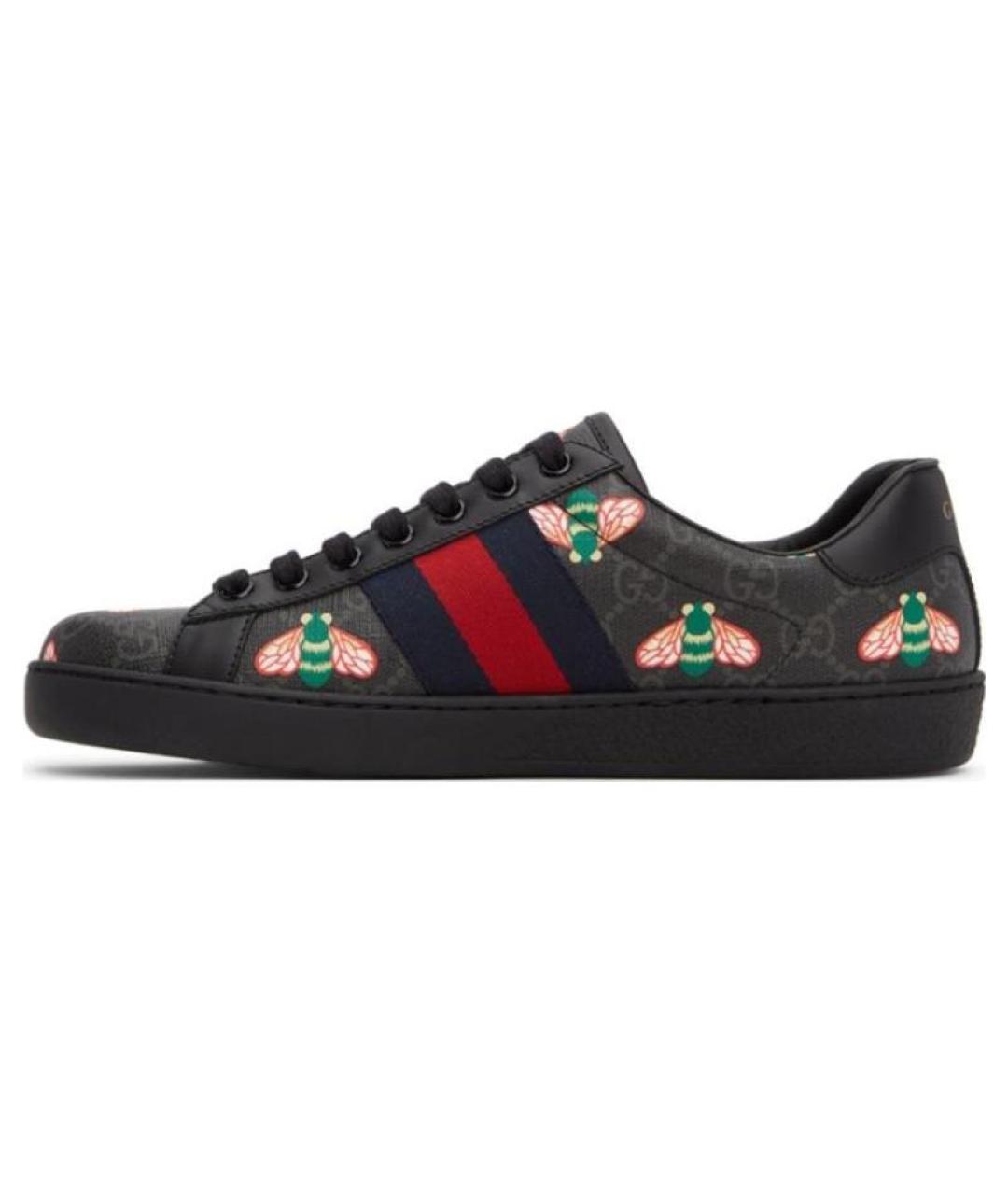 GUCCI Черные низкие кроссовки / кеды, фото 2