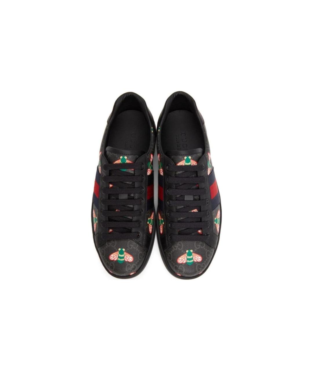 GUCCI Черные низкие кроссовки / кеды, фото 5