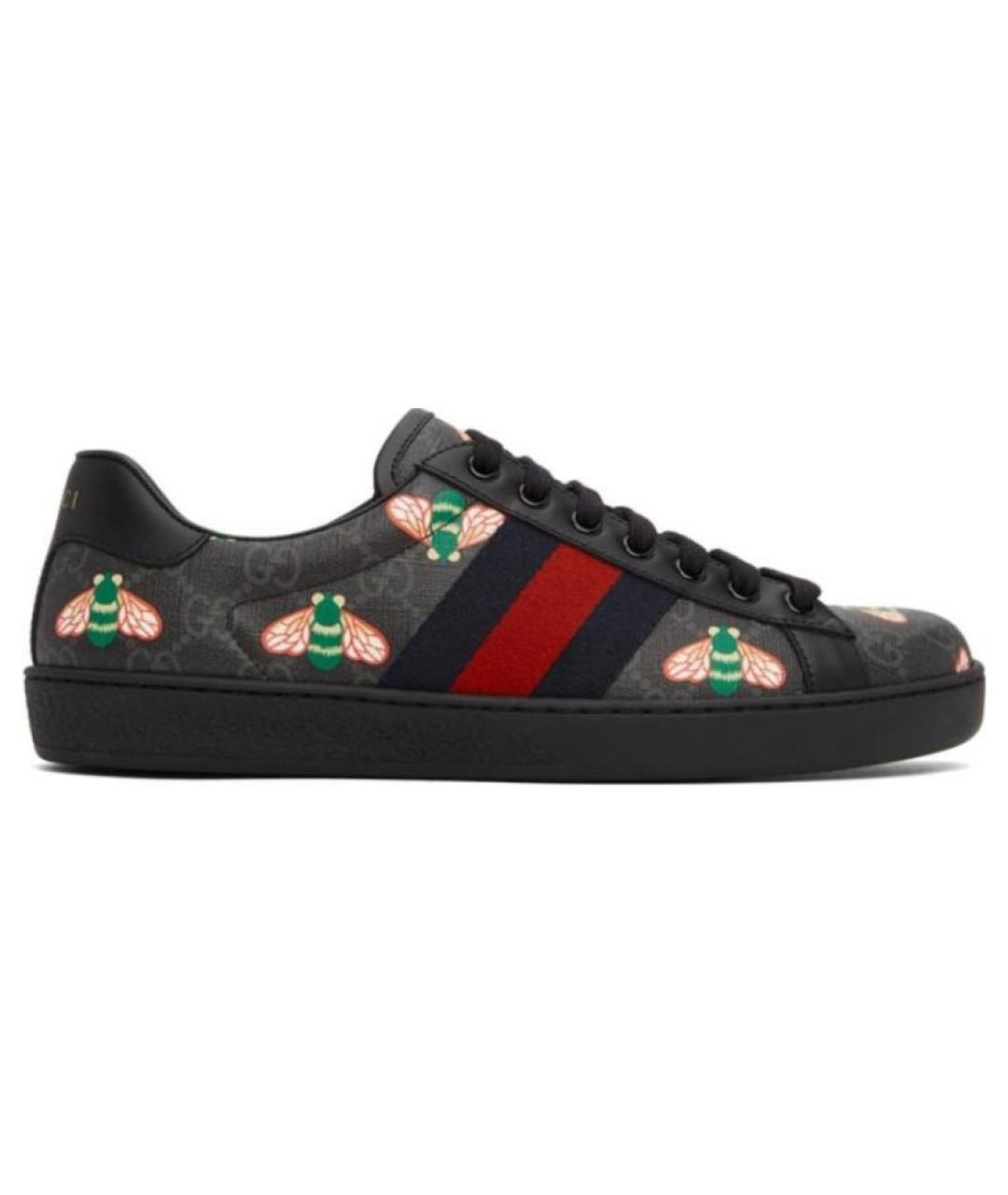GUCCI Черные низкие кроссовки / кеды, фото 1