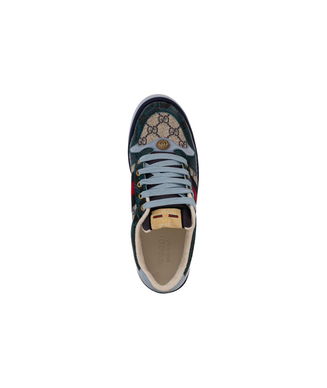 GUCCI Синие низкие кроссовки / кеды, фото 5