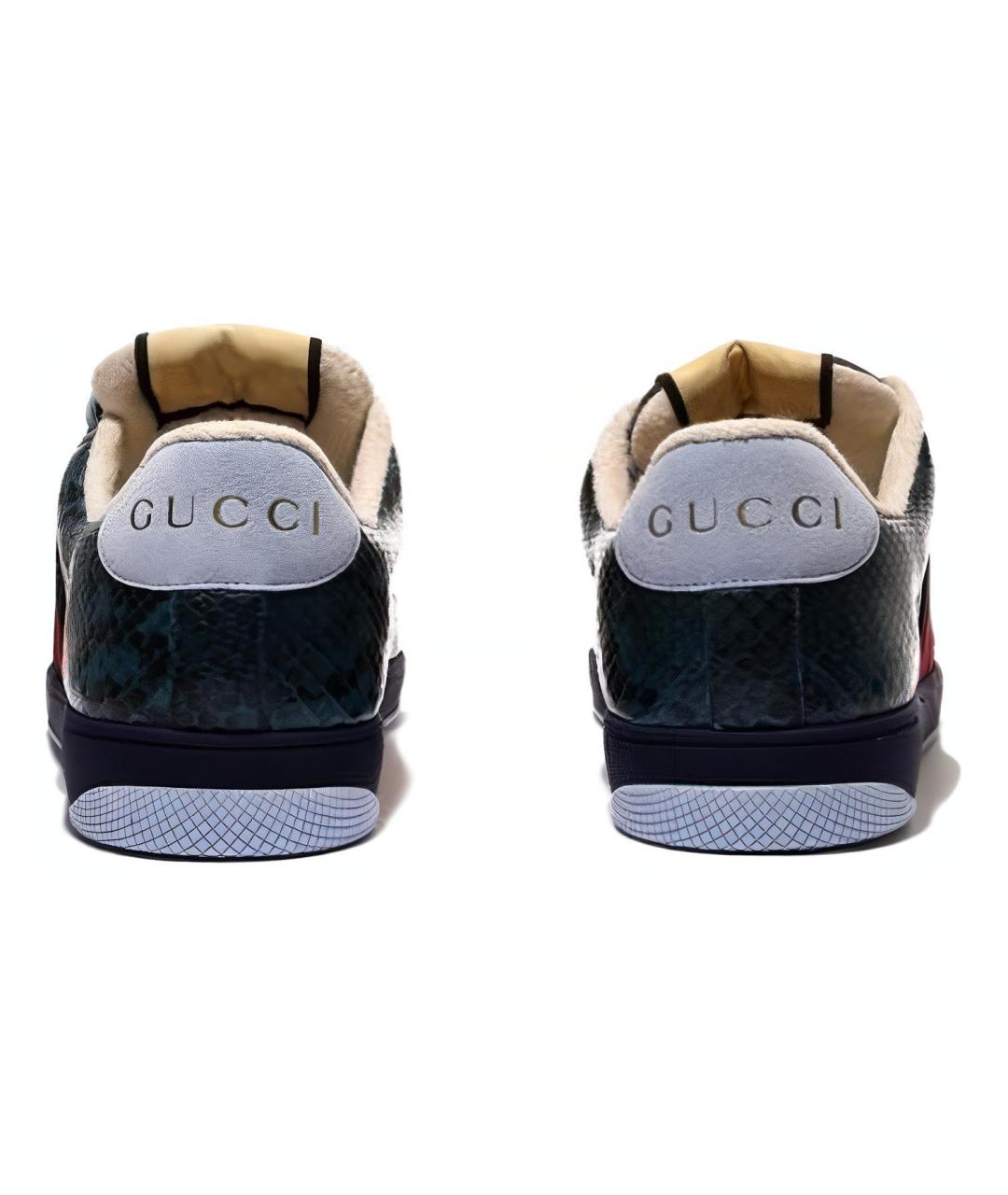 GUCCI Синие низкие кроссовки / кеды, фото 6