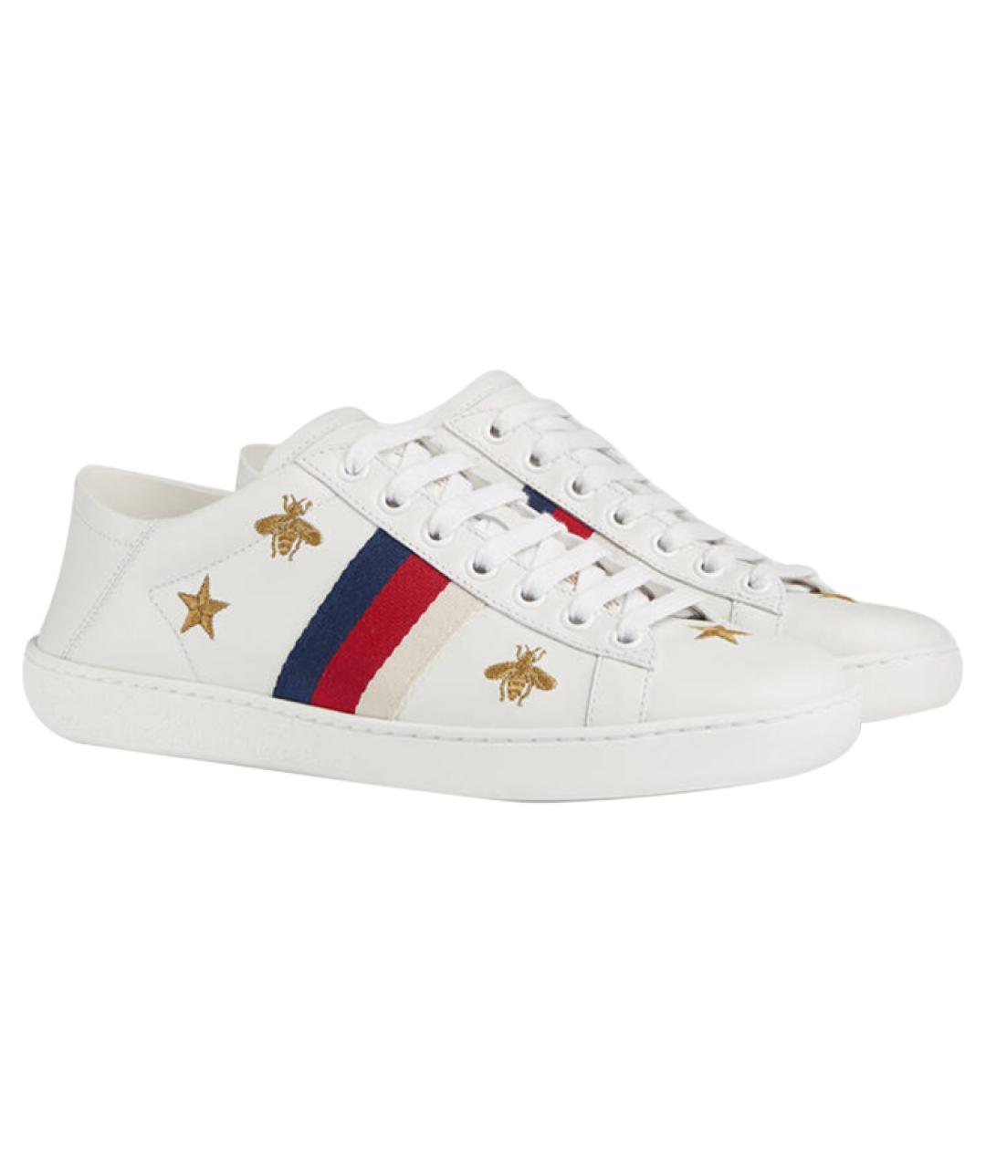GUCCI Белые кеды, фото 3