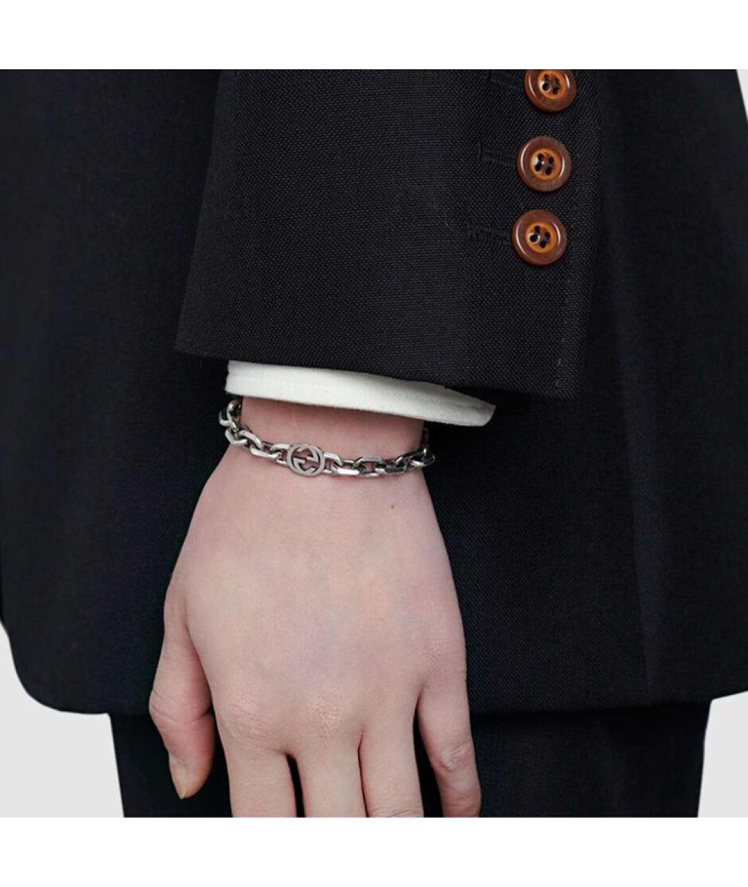 GUCCI Серебрянный серебряный браслет, фото 4