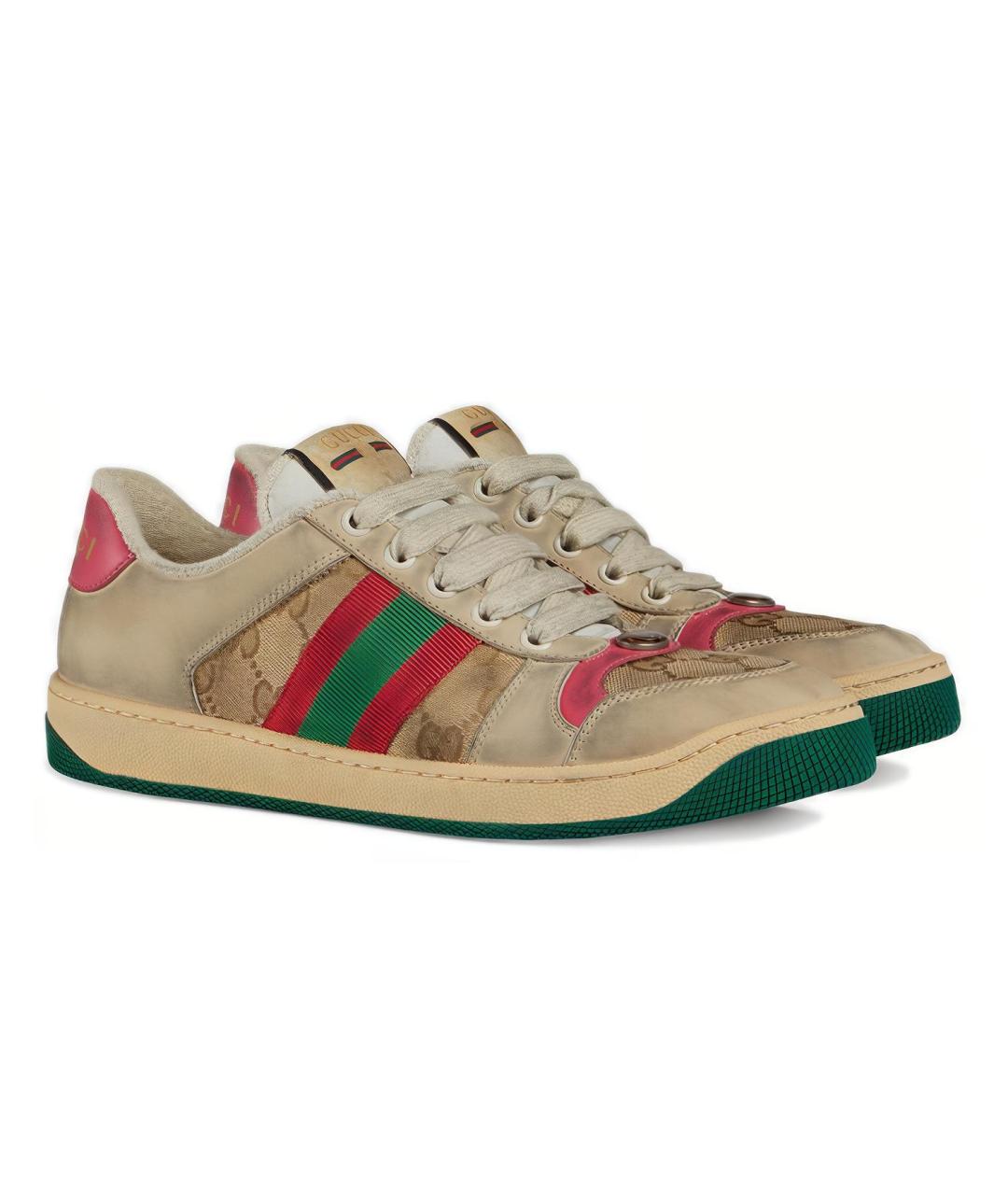 GUCCI Бежевые кроссовки, фото 3
