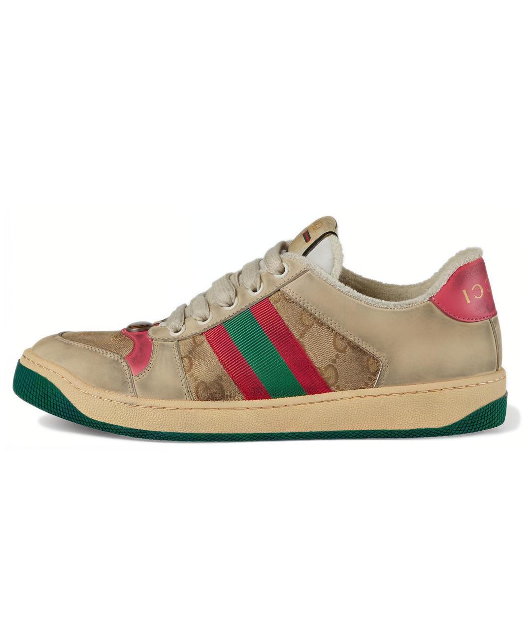 GUCCI Бежевые кроссовки, фото 2