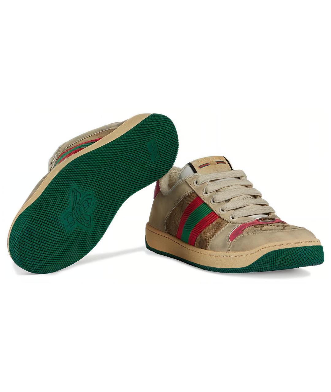GUCCI Бежевые кроссовки, фото 6
