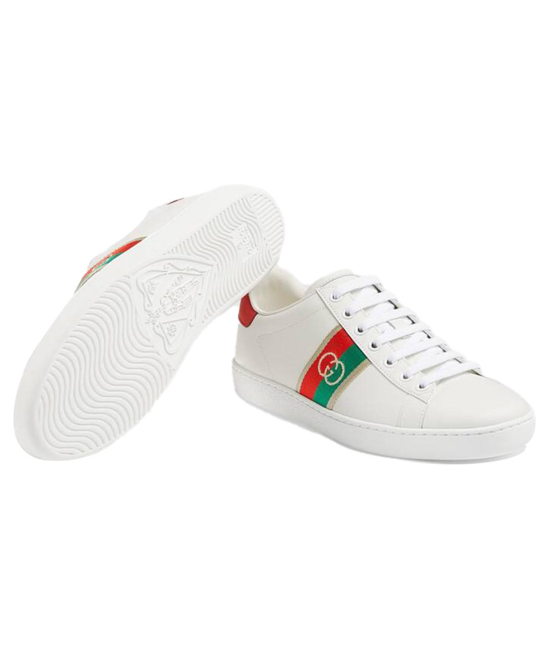 GUCCI Белые кеды, фото 5