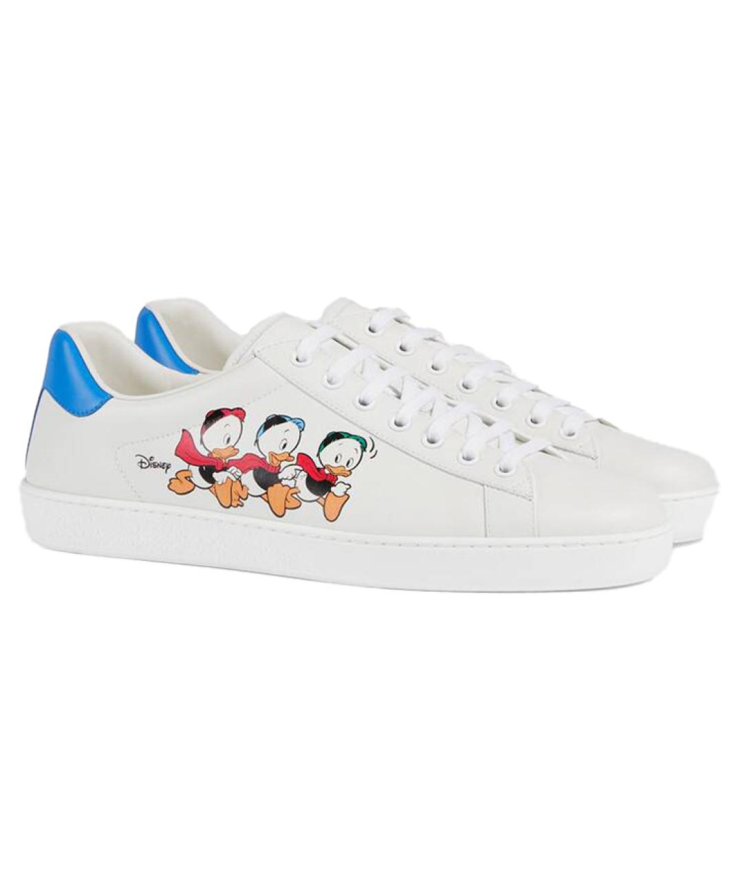 GUCCI Белые низкие кроссовки / кеды, фото 3