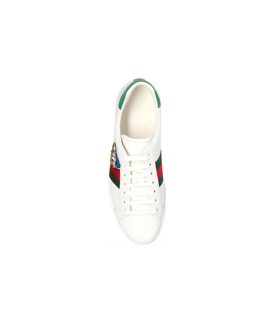 GUCCI Белые низкие кроссовки / кеды, фото 5