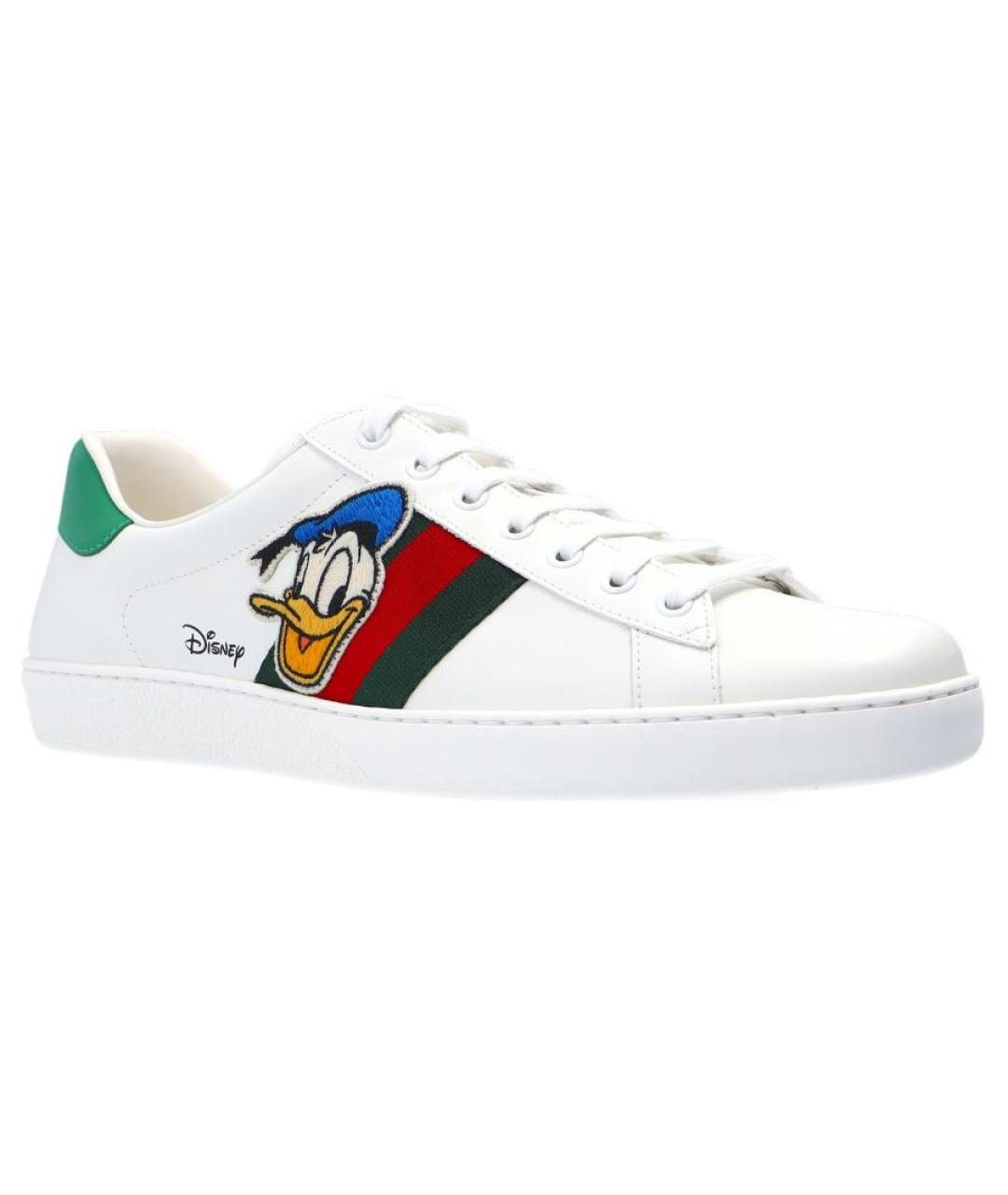 GUCCI Белые низкие кроссовки / кеды, фото 4