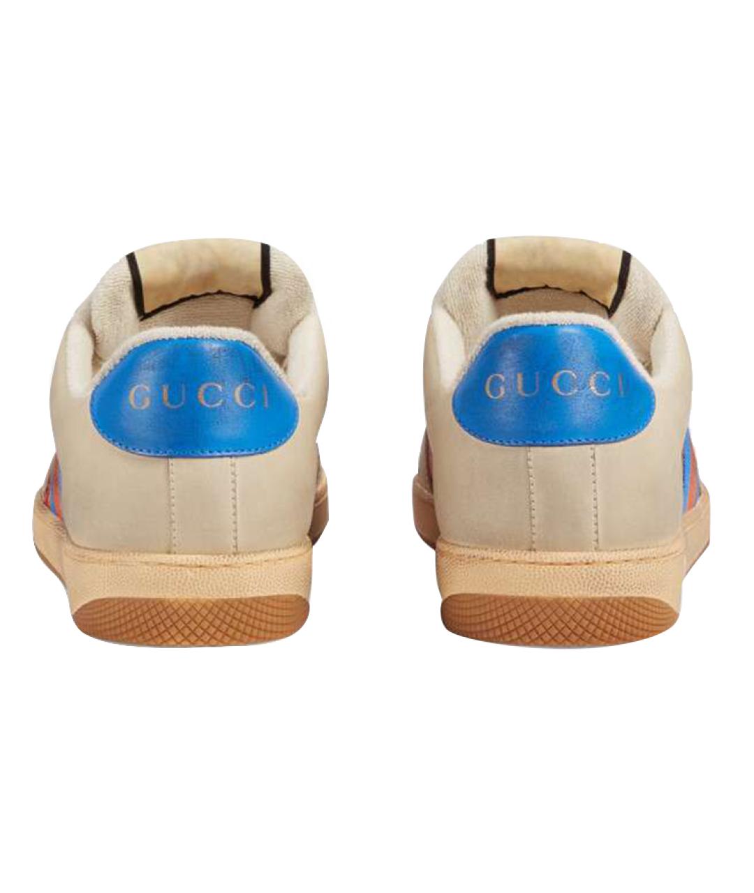 GUCCI Бежевые кроссовки, фото 5