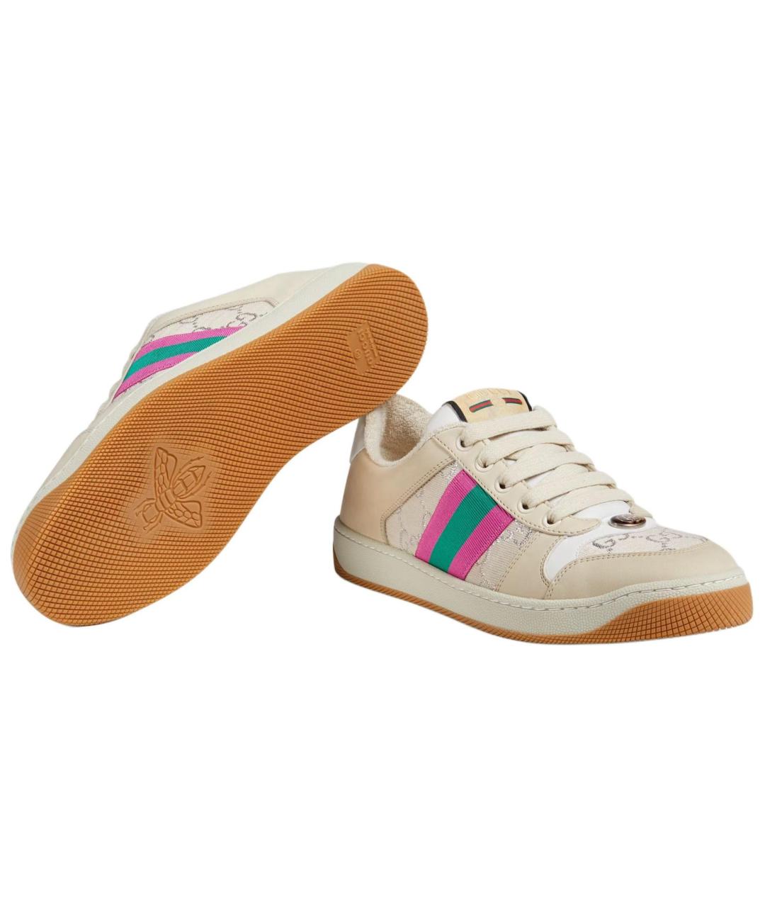 GUCCI Бежевые кроссовки, фото 6