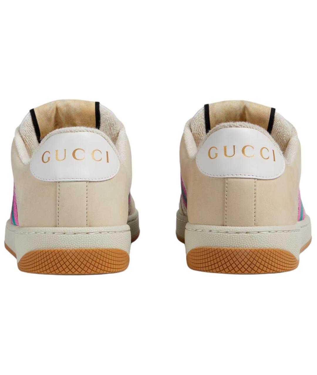 GUCCI Бежевые кроссовки, фото 5