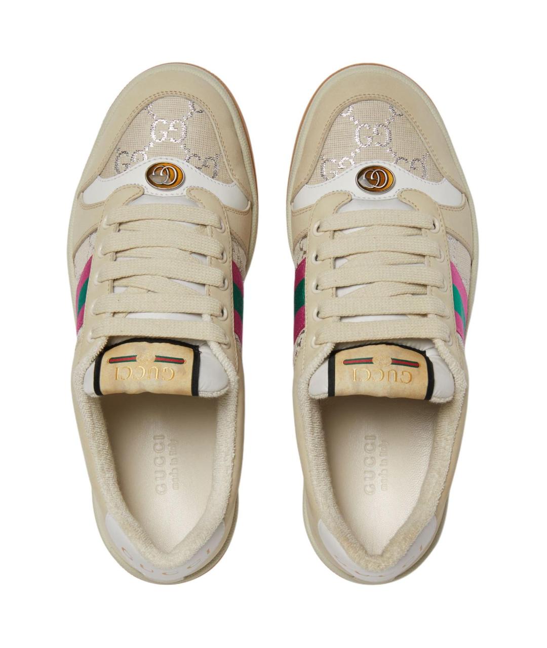 GUCCI Бежевые кроссовки, фото 4