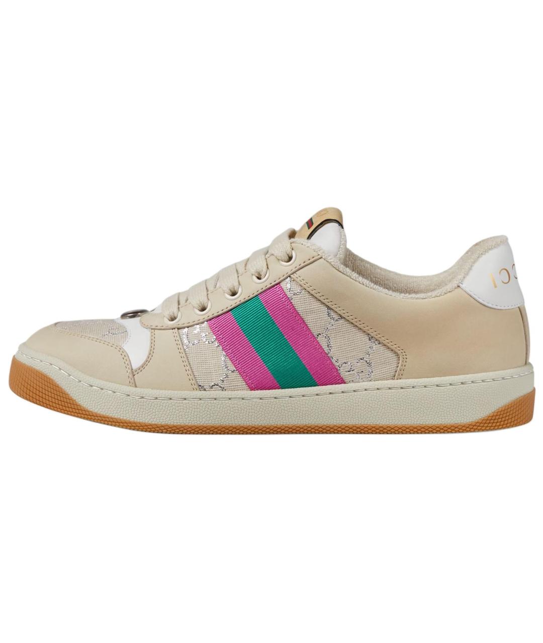 GUCCI Бежевые кроссовки, фото 2