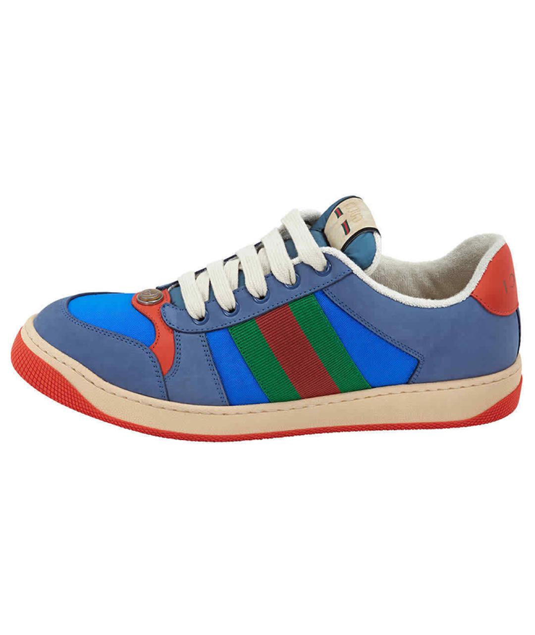 GUCCI Синие низкие кроссовки / кеды, фото 2