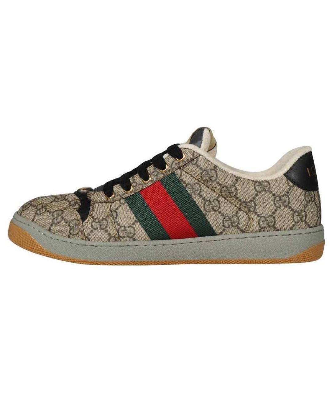 GUCCI Бежевые низкие кроссовки / кеды, фото 2