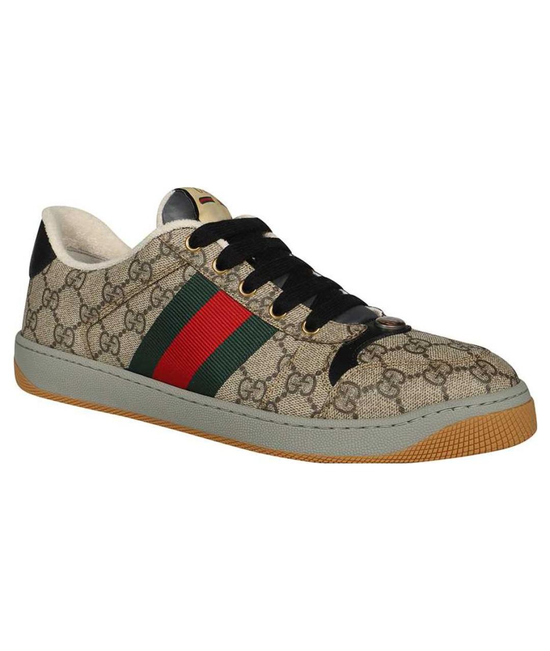 GUCCI Бежевые низкие кроссовки / кеды, фото 3