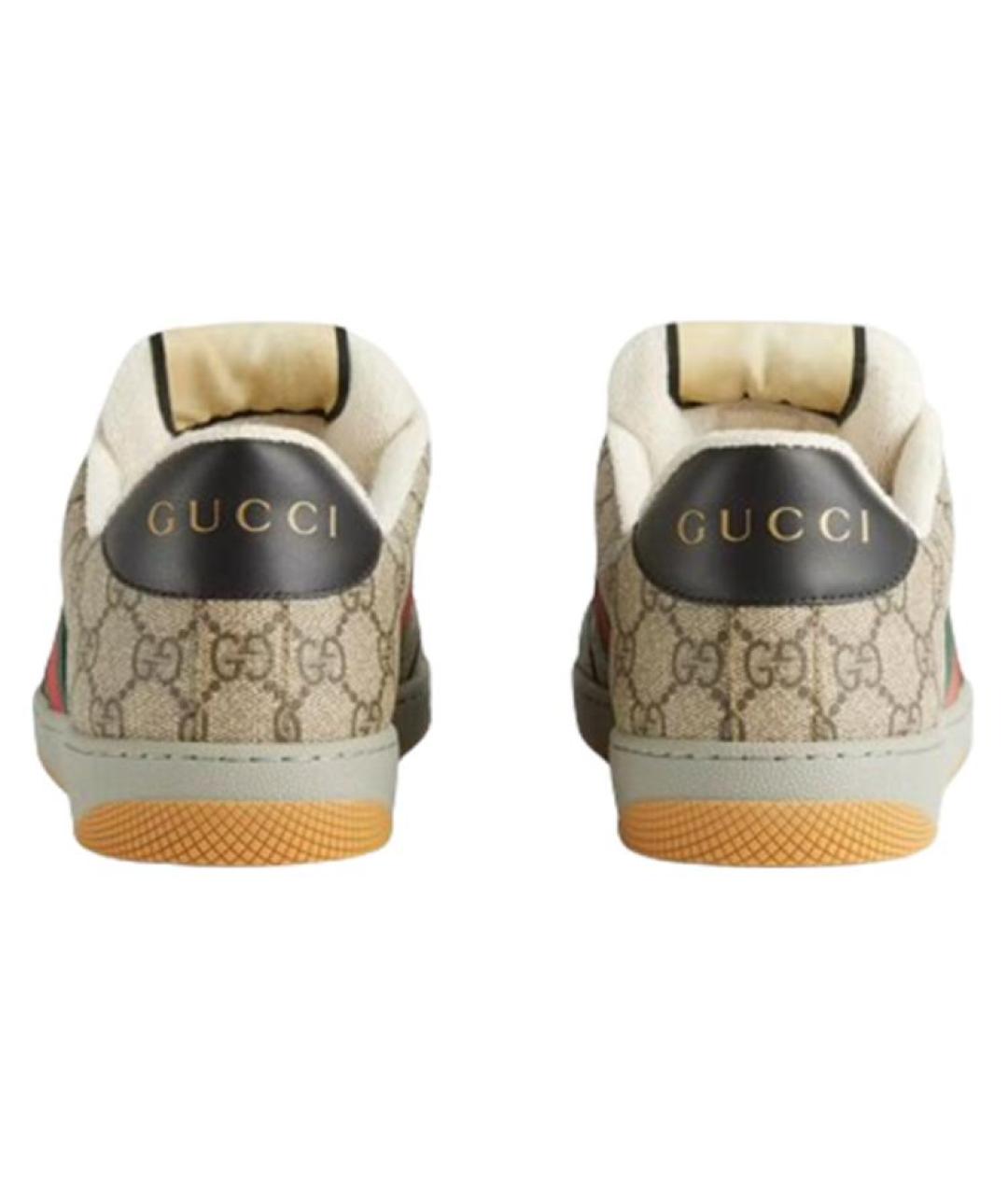 GUCCI Бежевые низкие кроссовки / кеды, фото 5