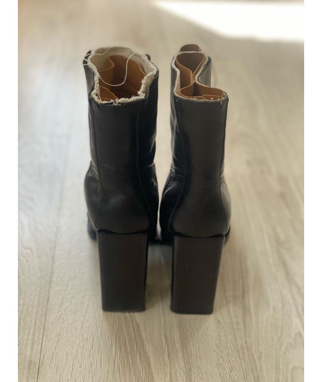 SAINT LAURENT Черные кожаные ботильоны, фото 4