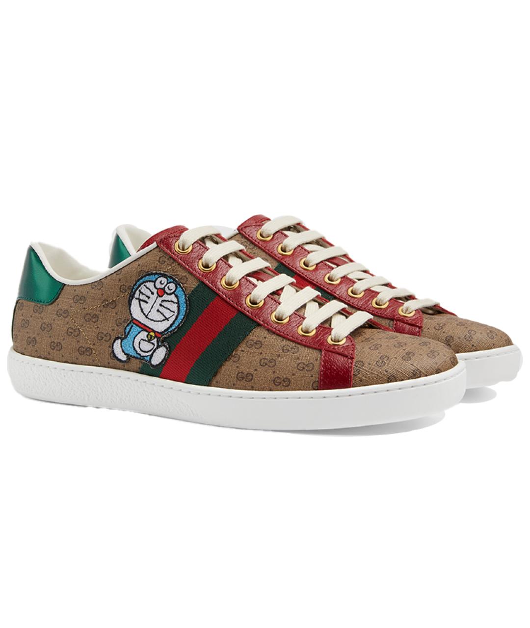GUCCI Бежевые кеды, фото 4