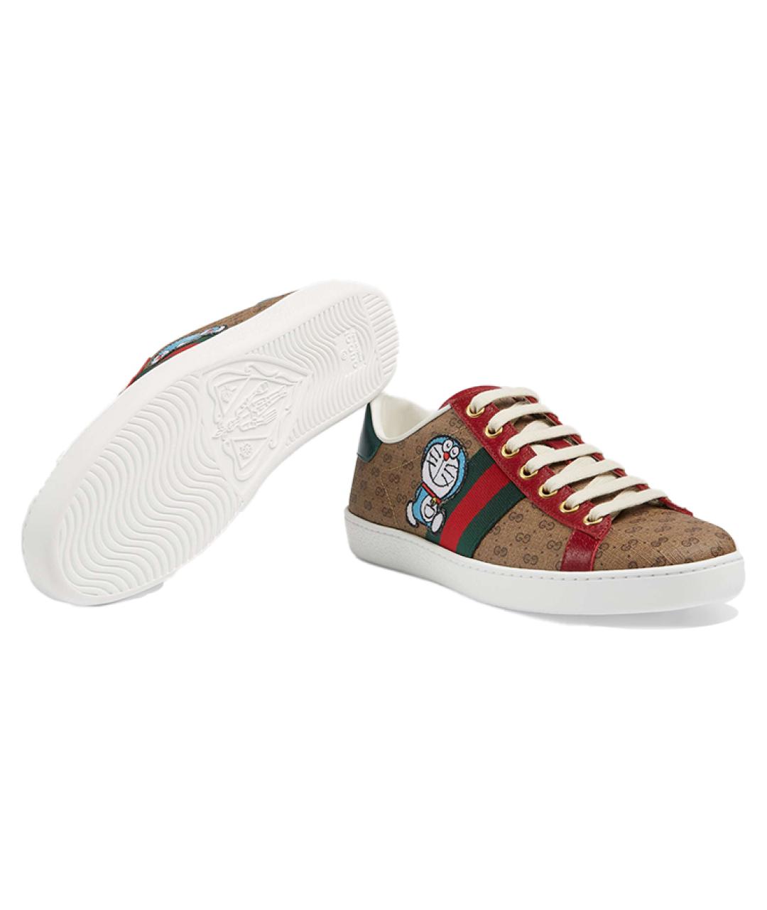 GUCCI Бежевые кеды, фото 7