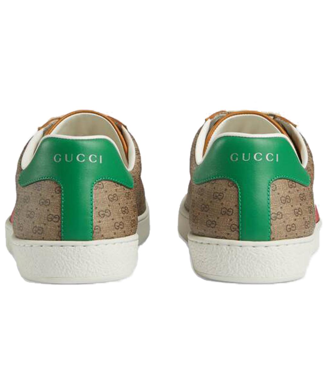 GUCCI Бежевые низкие кроссовки / кеды, фото 4