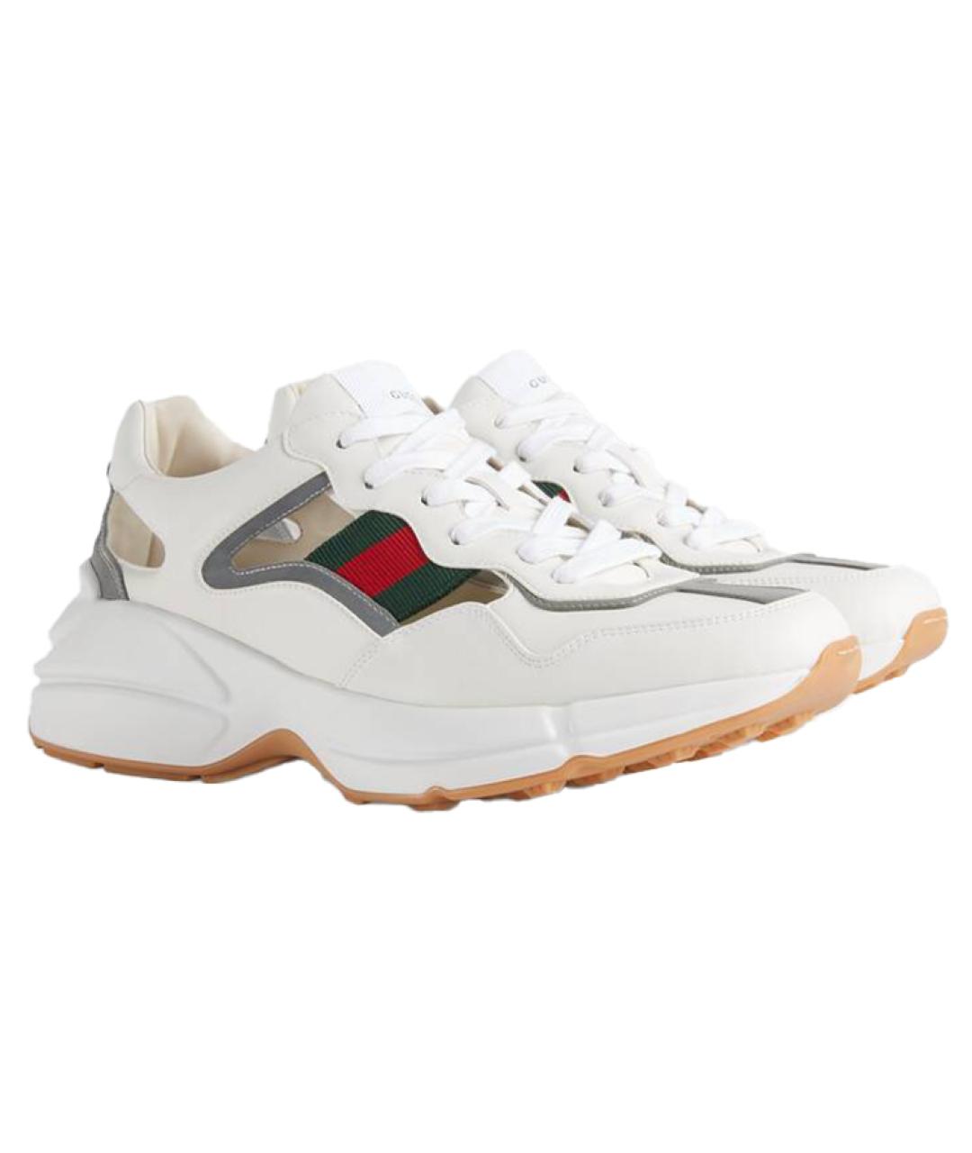 GUCCI Белые низкие кроссовки / кеды, фото 2