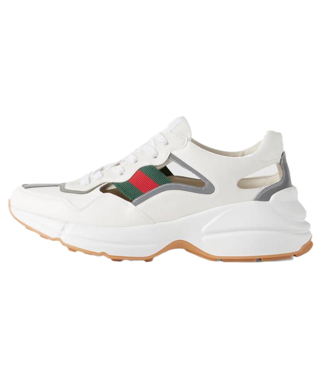 GUCCI Белые низкие кроссовки / кеды, фото 6