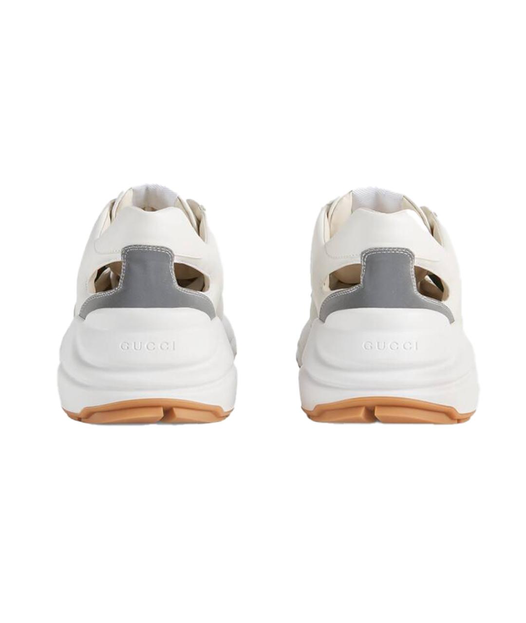 GUCCI Белые низкие кроссовки / кеды, фото 4