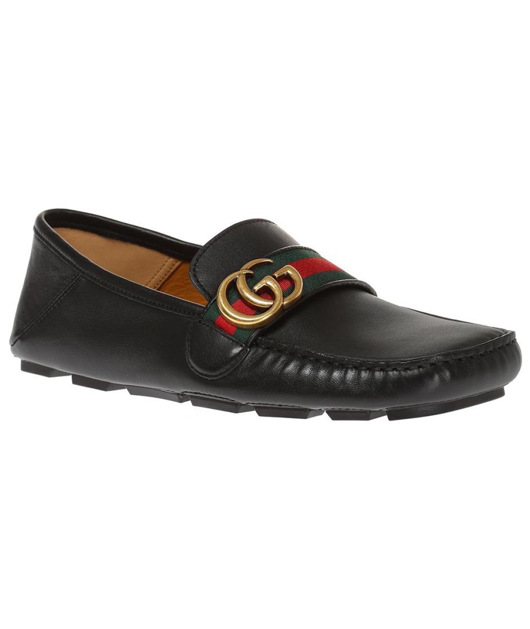 GUCCI Черные кожаные лоферы, фото 3