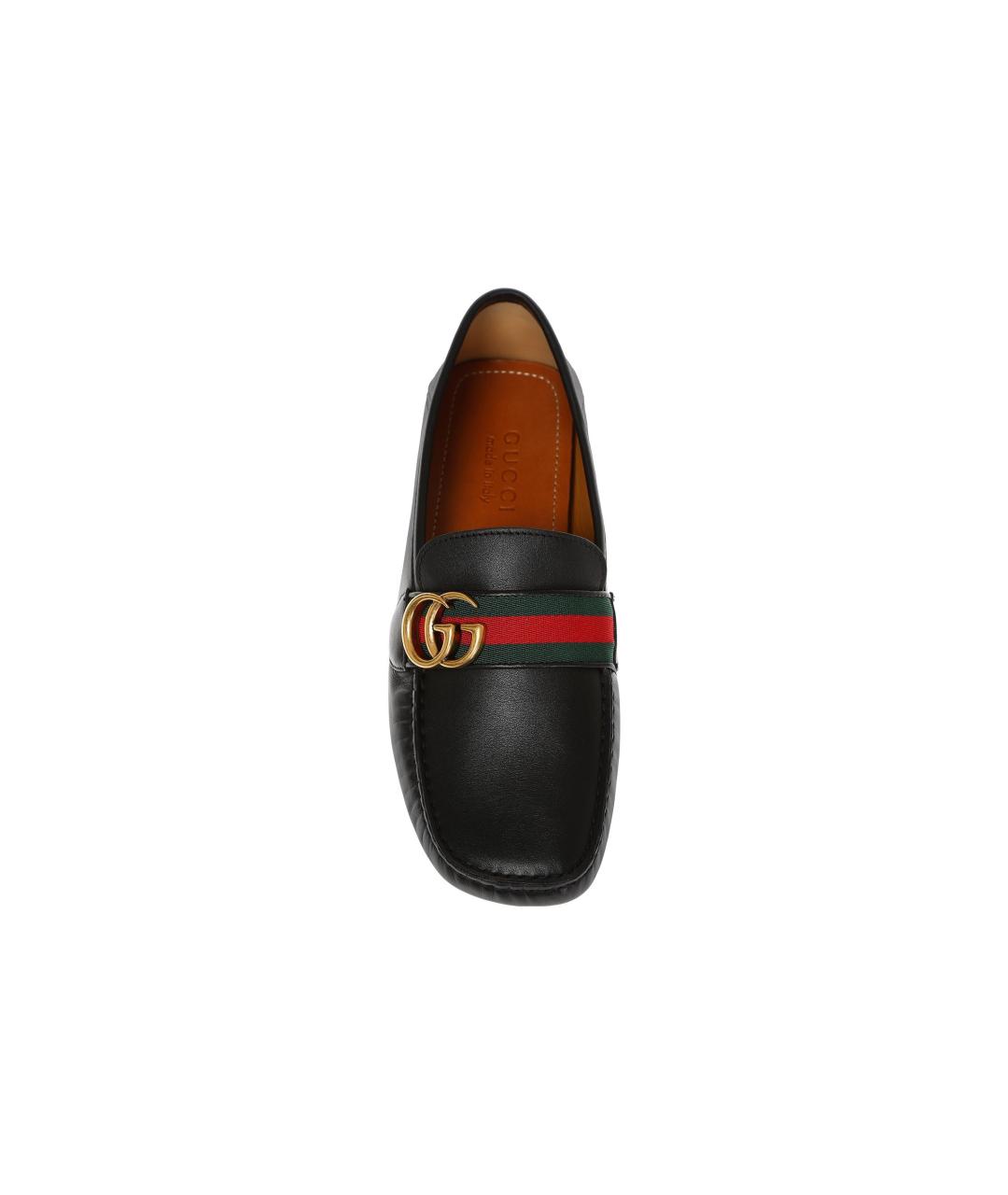 GUCCI Черные кожаные лоферы, фото 5