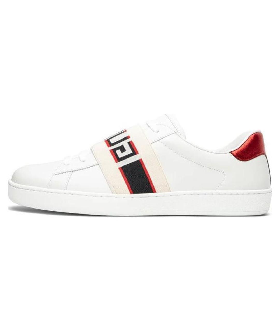 GUCCI Белые кожаные низкие кроссовки / кеды, фото 2