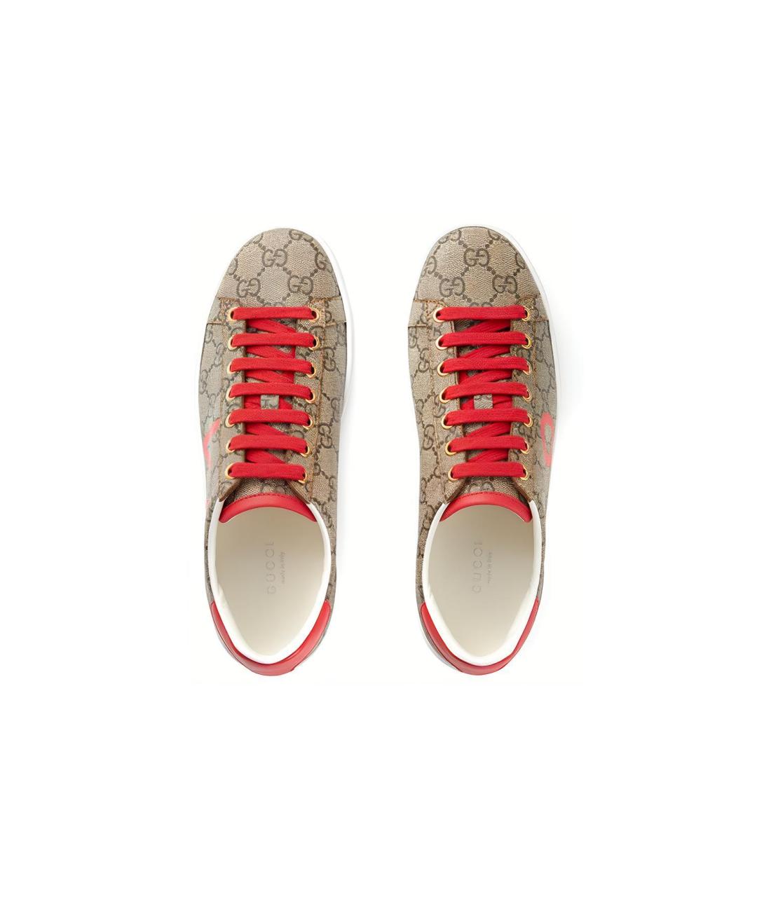 GUCCI Бежевые кеды, фото 5