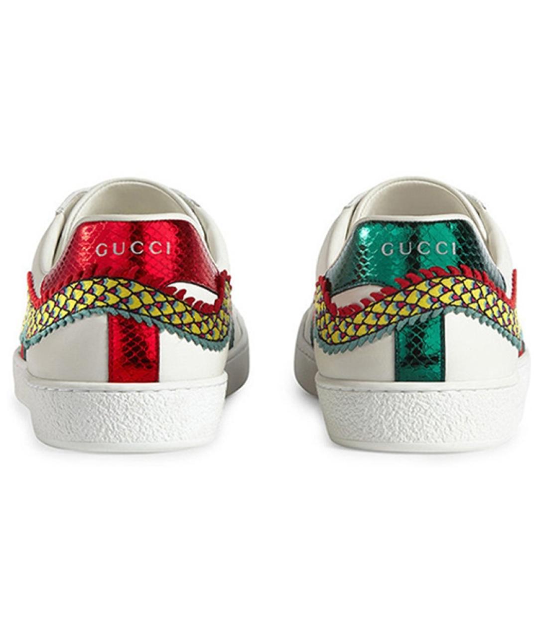 GUCCI Белые низкие кроссовки / кеды, фото 5