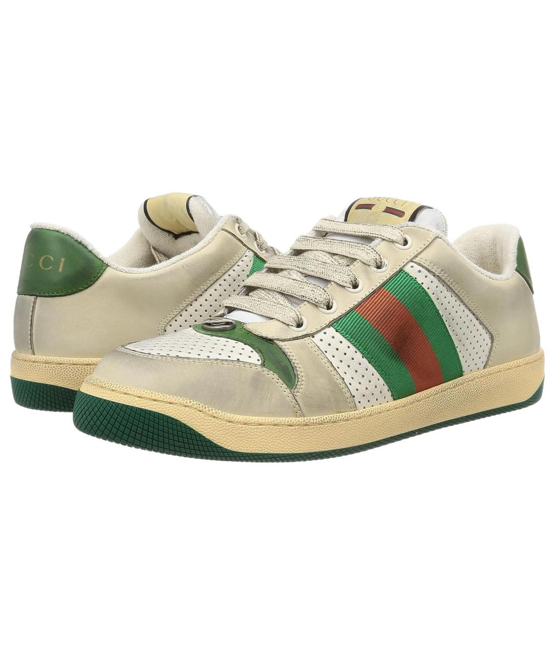 GUCCI Бежевые низкие кроссовки / кеды, фото 4