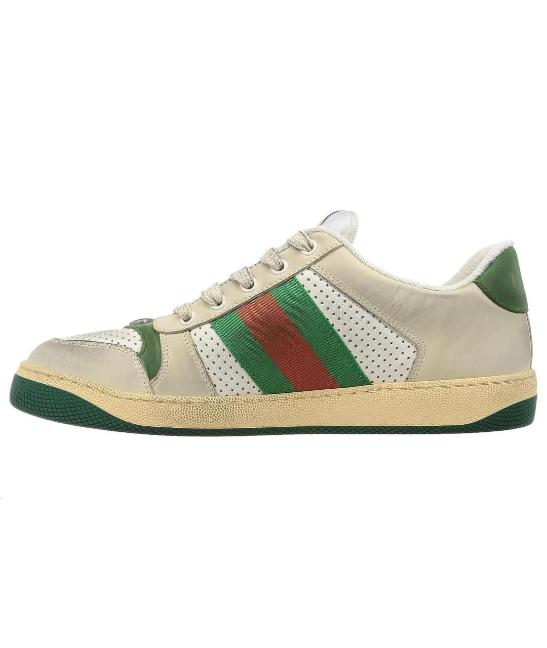 GUCCI Бежевые низкие кроссовки / кеды, фото 2