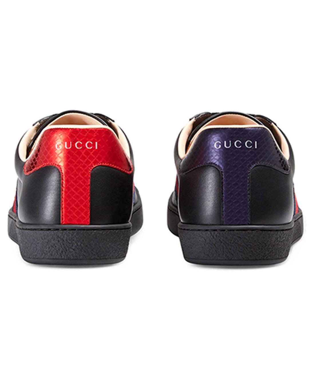 GUCCI Черные низкие кроссовки / кеды, фото 4