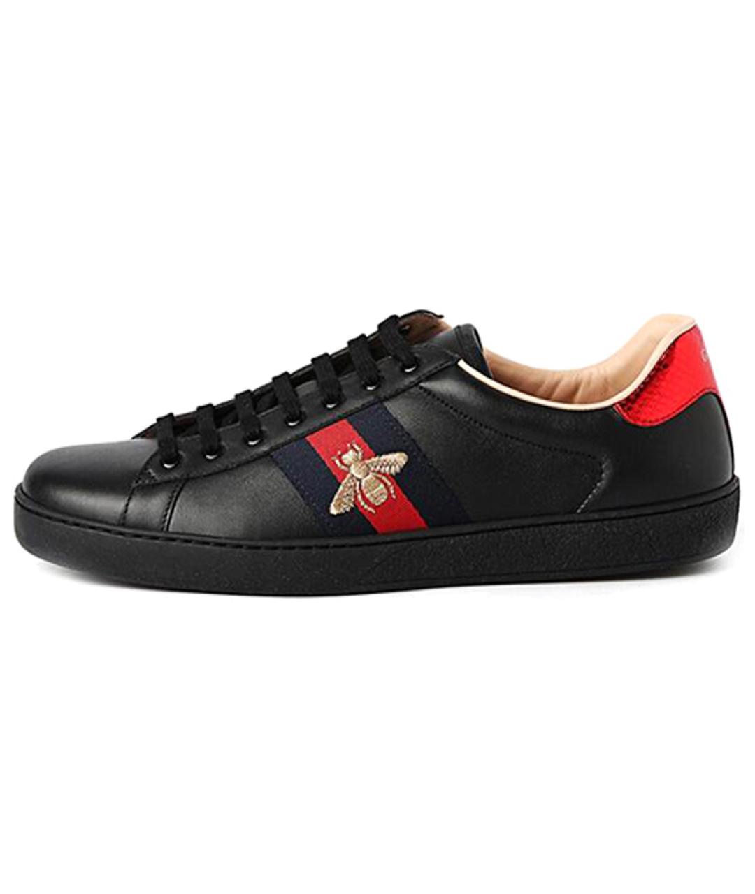 GUCCI Черные низкие кроссовки / кеды, фото 2