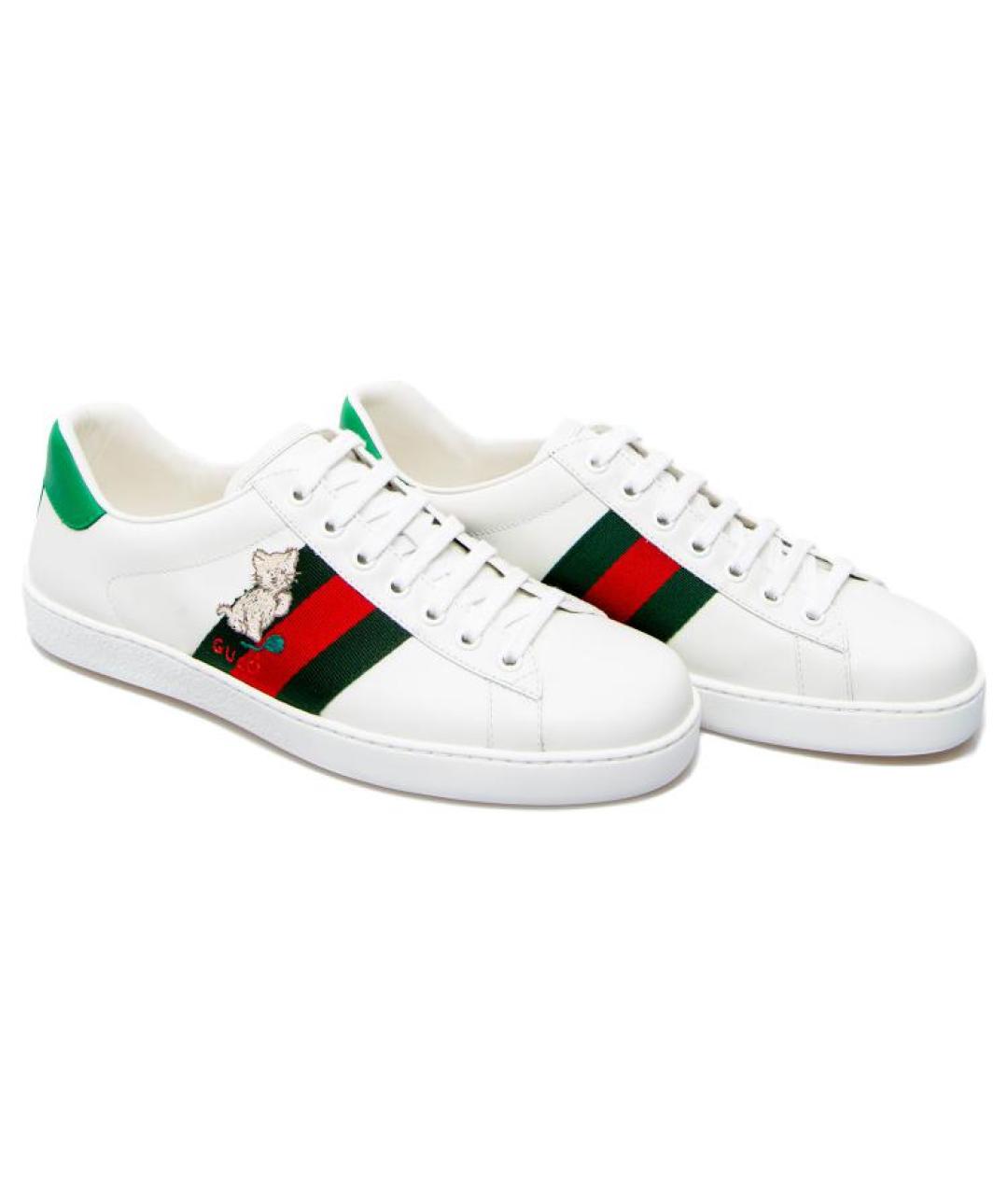 GUCCI Белые низкие кроссовки / кеды, фото 3