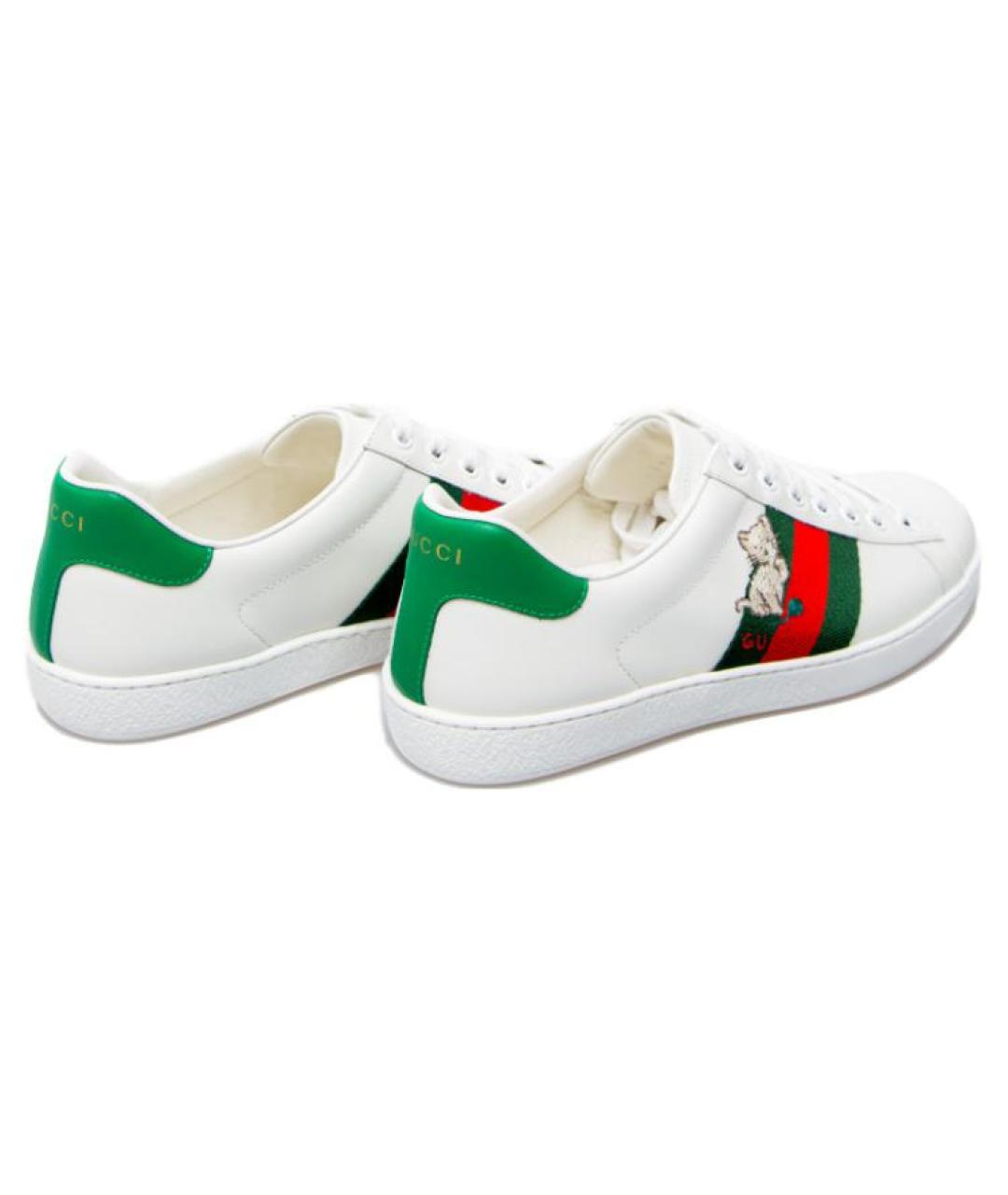 GUCCI Белые низкие кроссовки / кеды, фото 4