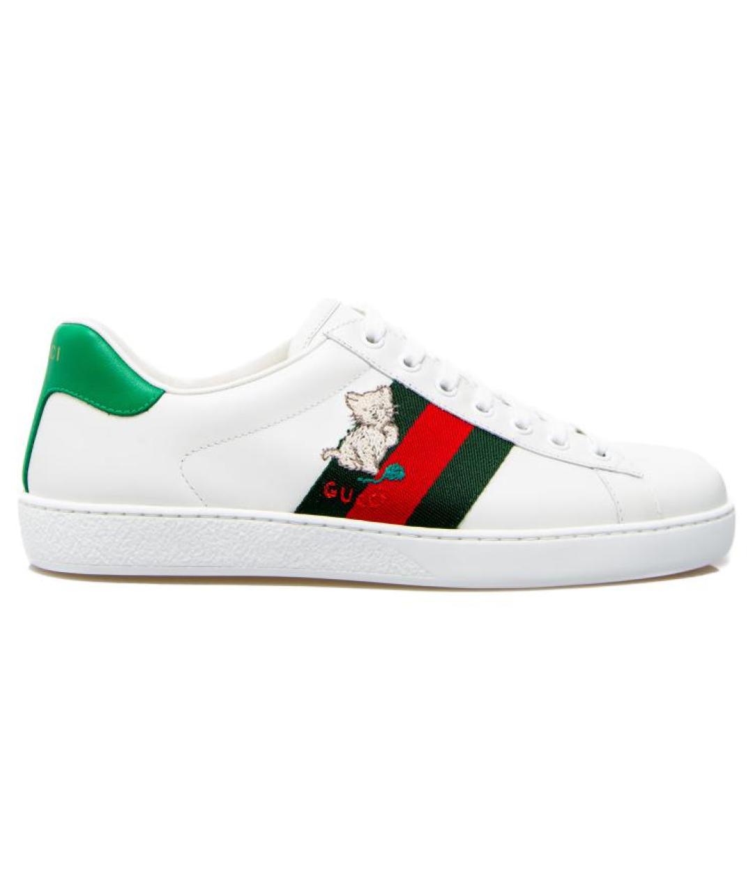GUCCI Белые низкие кроссовки / кеды, фото 1