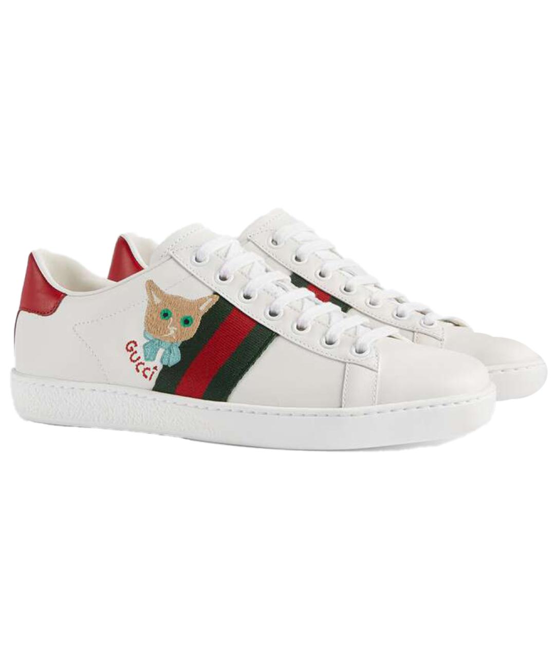GUCCI Белые кеды, фото 2