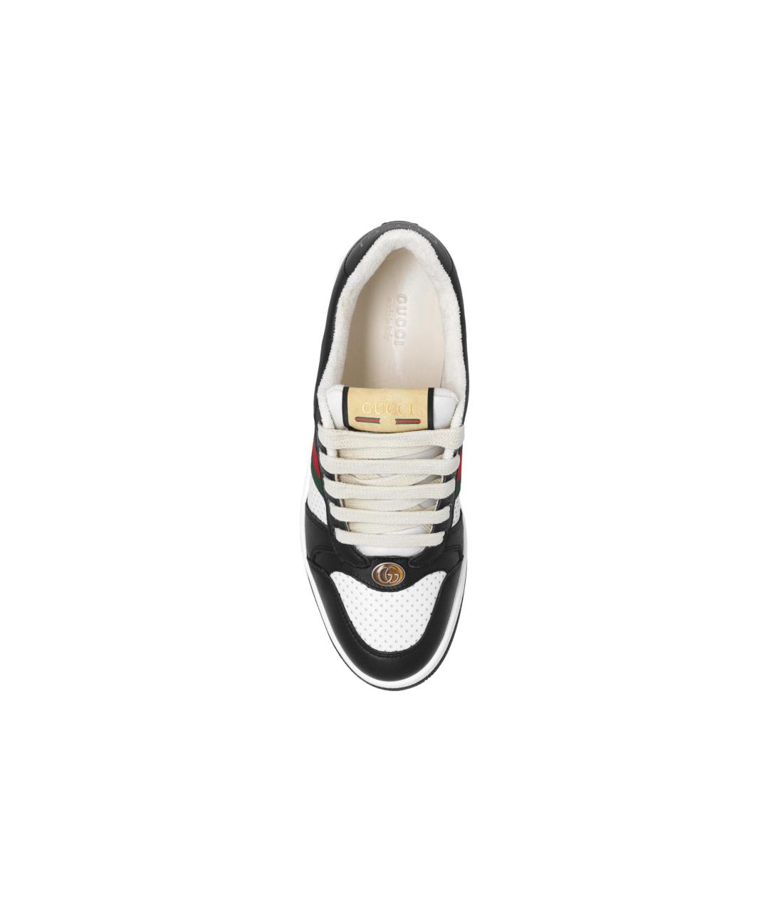 GUCCI Черные кожаные кроссовки, фото 5