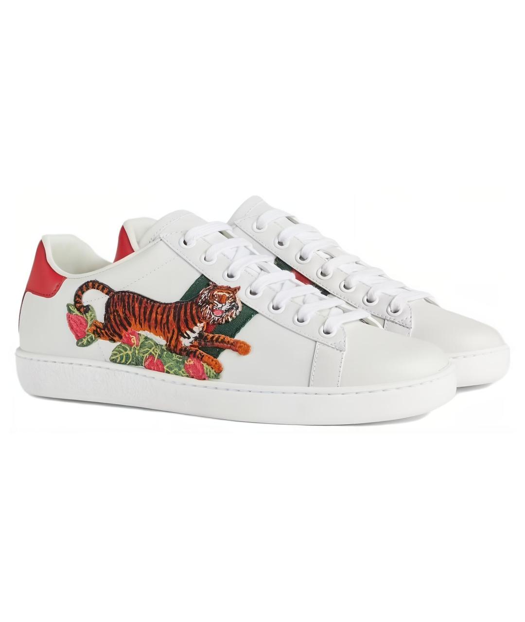 GUCCI Белые кеды, фото 3