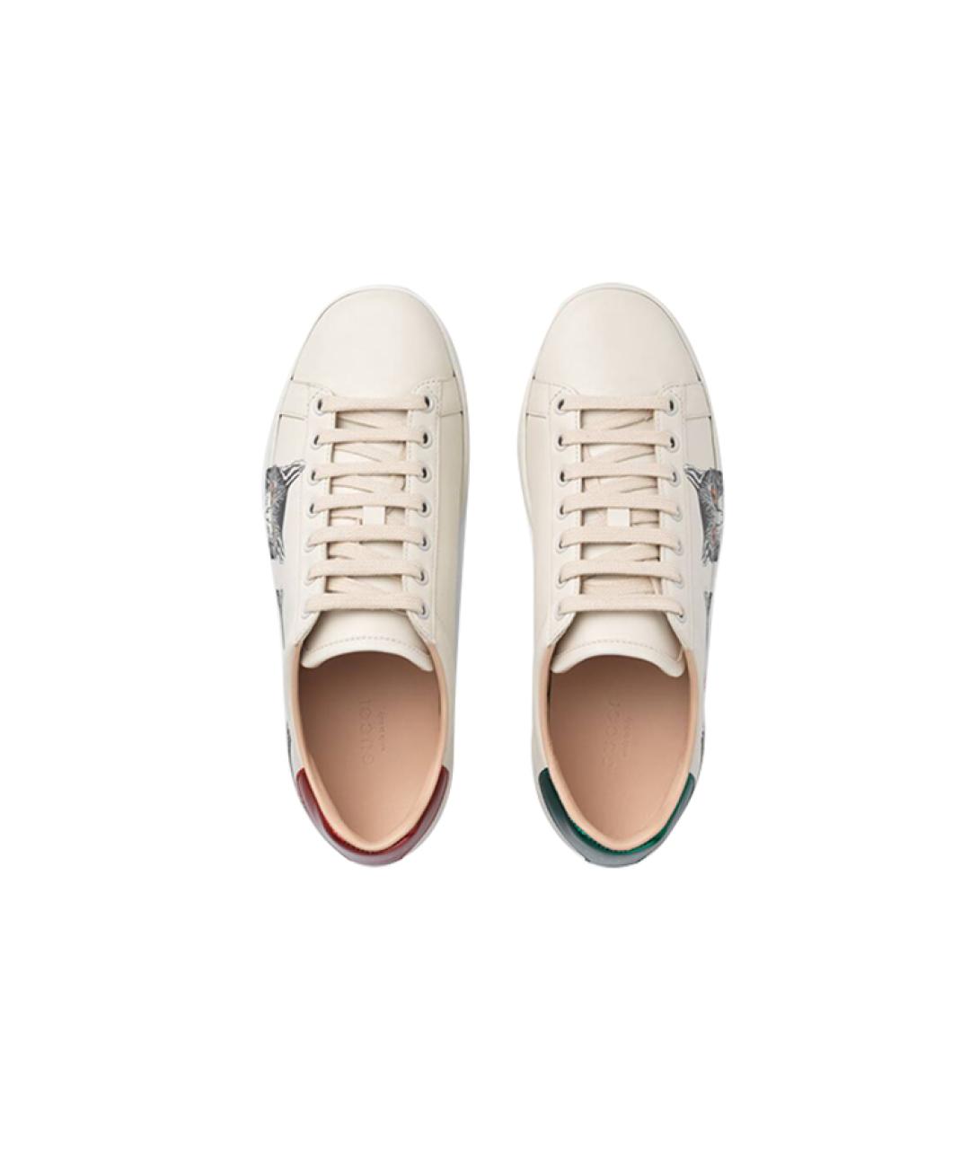 GUCCI Бежевые кеды, фото 5